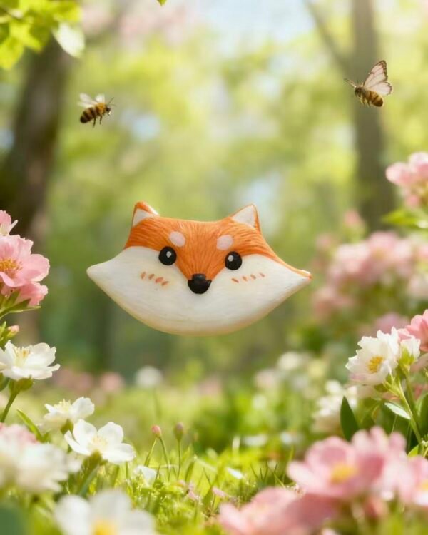 f7e85760aa030a182e4e457bf888e8a2 Whimsical Fox Clay Magnet – Cozy Woodland Fridge Decor